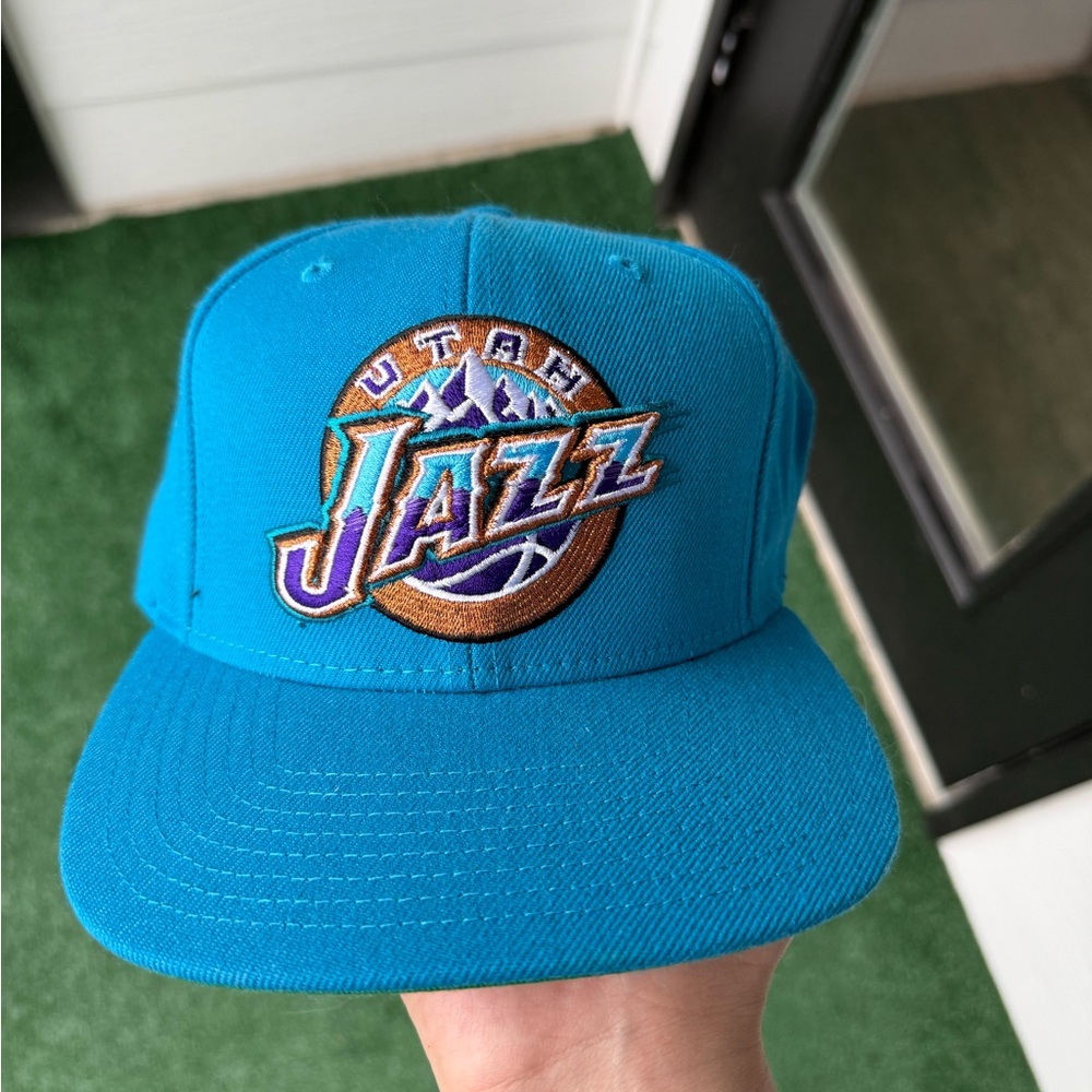Utah Jazz Teal Mitchell & Ness Snapback Hat